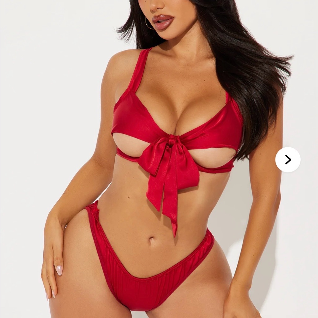 Fashion Nova Bow Tie 2 Piece Set